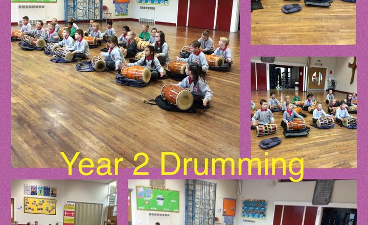 Image of Year 2 Drumming